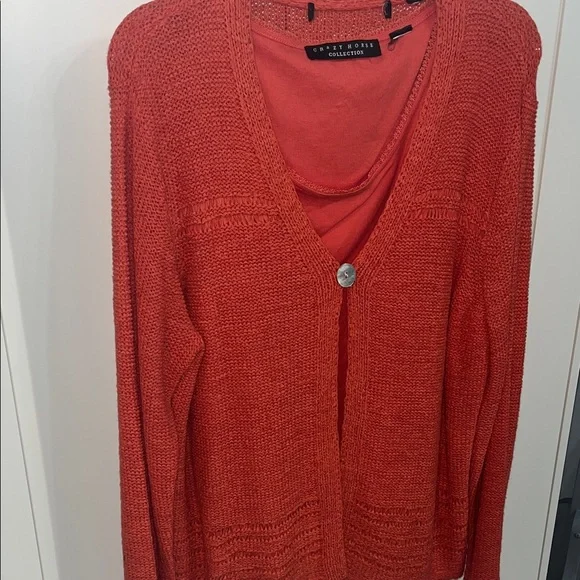 90’s Liz Claiborne Crazy Horse Sweater & Tank Set size xl - Picture 3 of 5